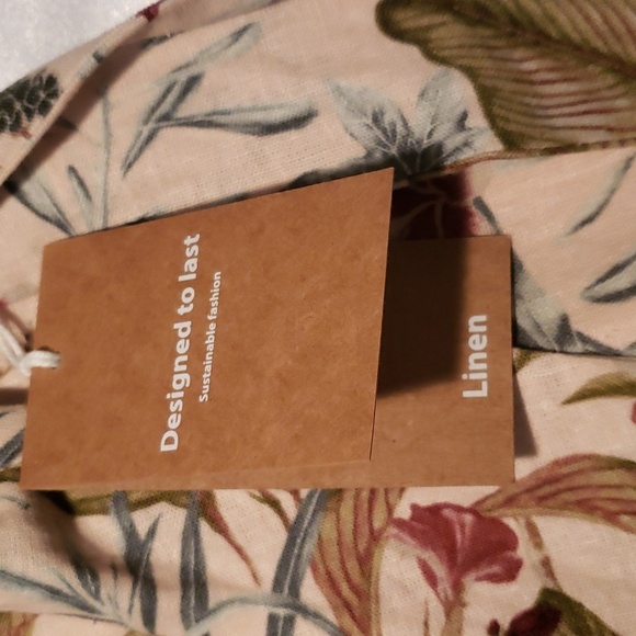 Linen-blend Maison d' Amelie floral wrap-front skirt - Picture 3 of 7